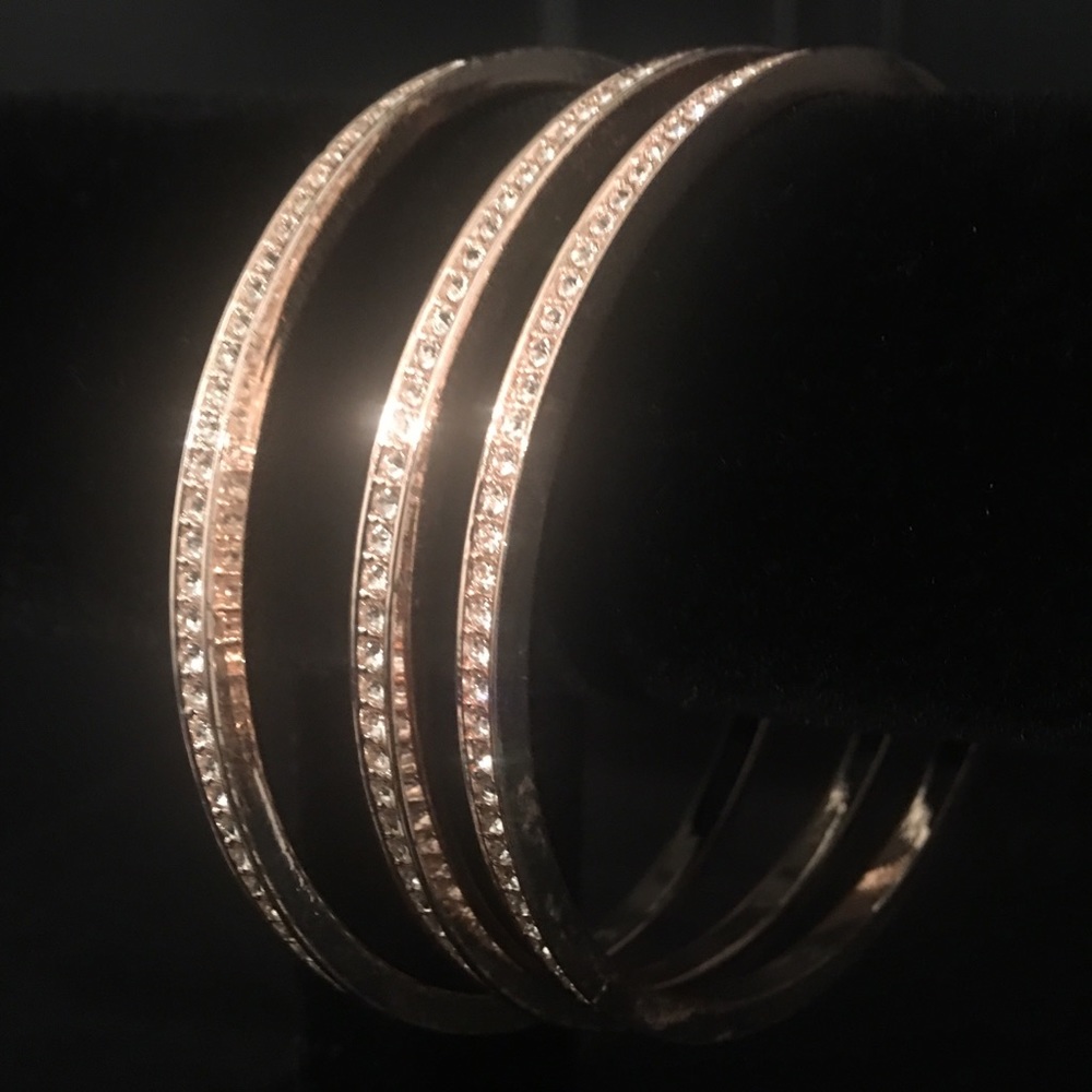 Torrid Rose gold crystal bracelets- Set of 3